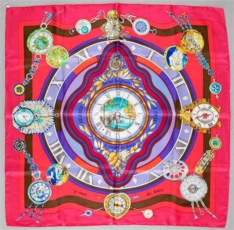 la ronde des heures hermes|Hermès La Ronde Des Heures Silk Scarf .